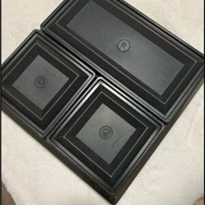 Vintage Tupperware 7-Piece GET TOGETHER Buffet Server Tray Full Set BLACK 1385